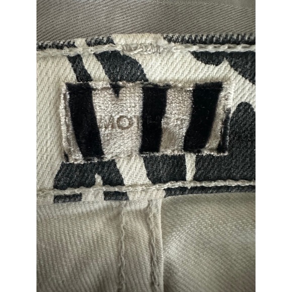 MOTHER High Waisted Rascal Ankle Fray Zebra Print Jeans Women's Size 25 - Picture 8 of 8